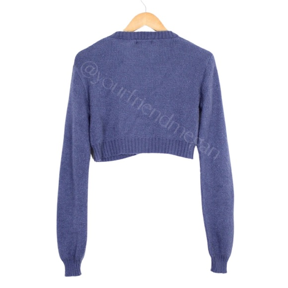 Nasty Gal Knit The Floor V-Neck Cropped Cardigan - Picture 6 of 12